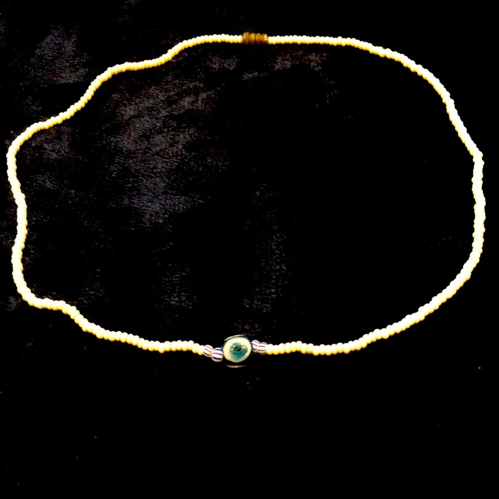 🧿Beaded eye necklace- evil eye protection